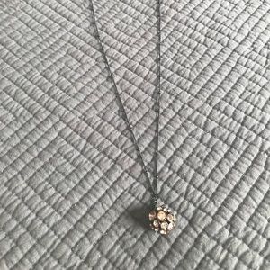 Fossil disco ball necklace